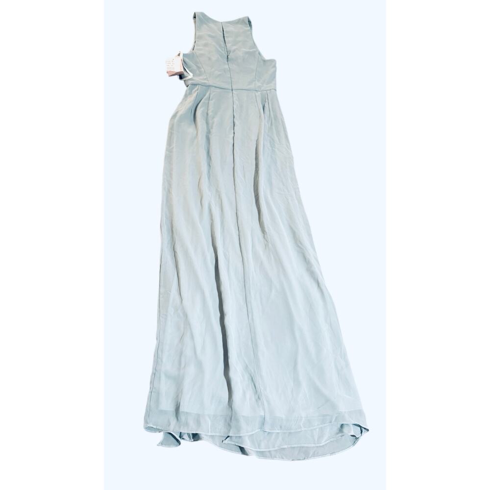 NWT After Six SLEEVELESS CHIFFON DRESS WITH DRAPED FRONT SLIT Size 4 Regular - Picture 6 of 11